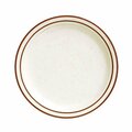 Tuxton China American 6.5 in. Bahamas Plate - White with Brown Speckle - 3 Dozen TBS-006